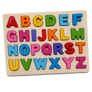 Puzzle lemn copii Montessori alfabet litere 30x22 cm 3+ ani educativ Adison